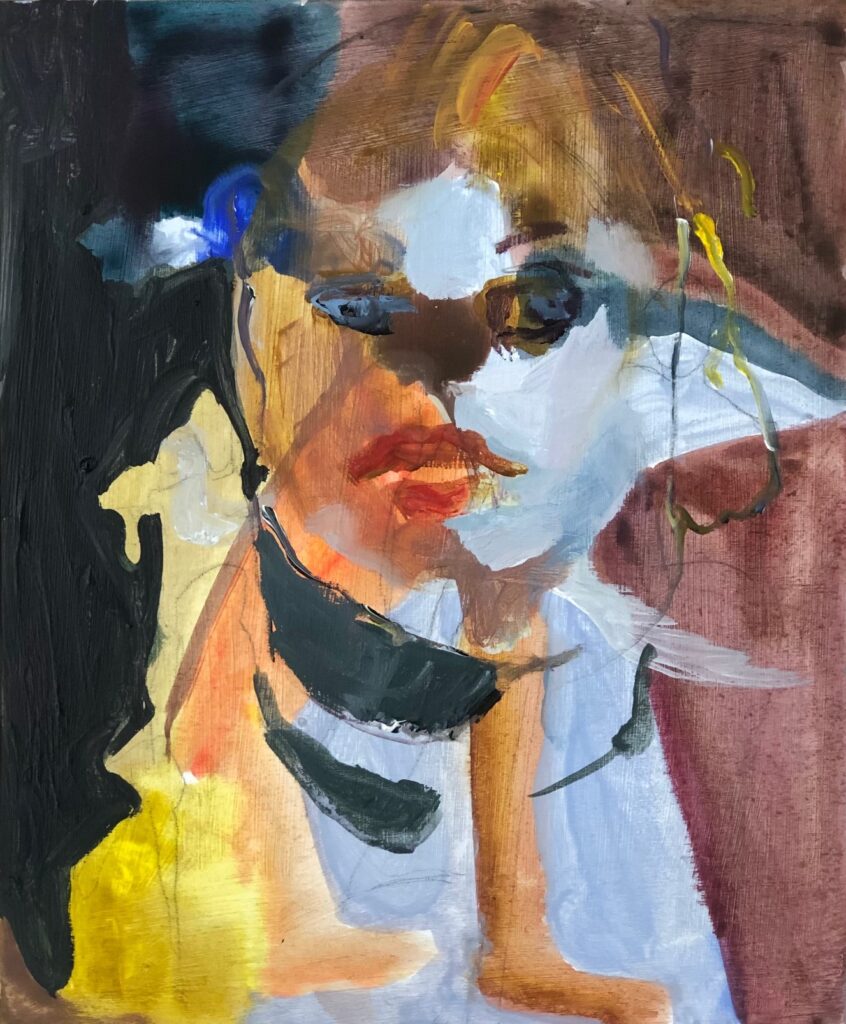 Catwoman. 25 x 30 cm. acryl op hout