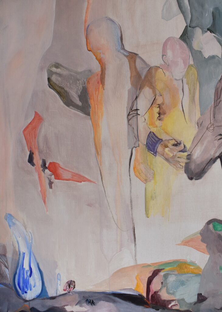Inside out. 100 x 140 cm acryl op linnen