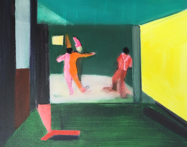 Dan, dans het leven. 20 x 15 cm. acryl op doek. private collection