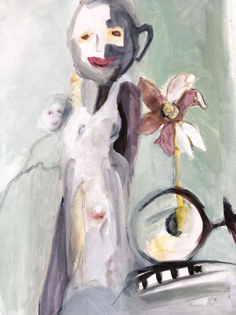 2020. FLowerpower. 40 x 45 cm. acryl op canvas