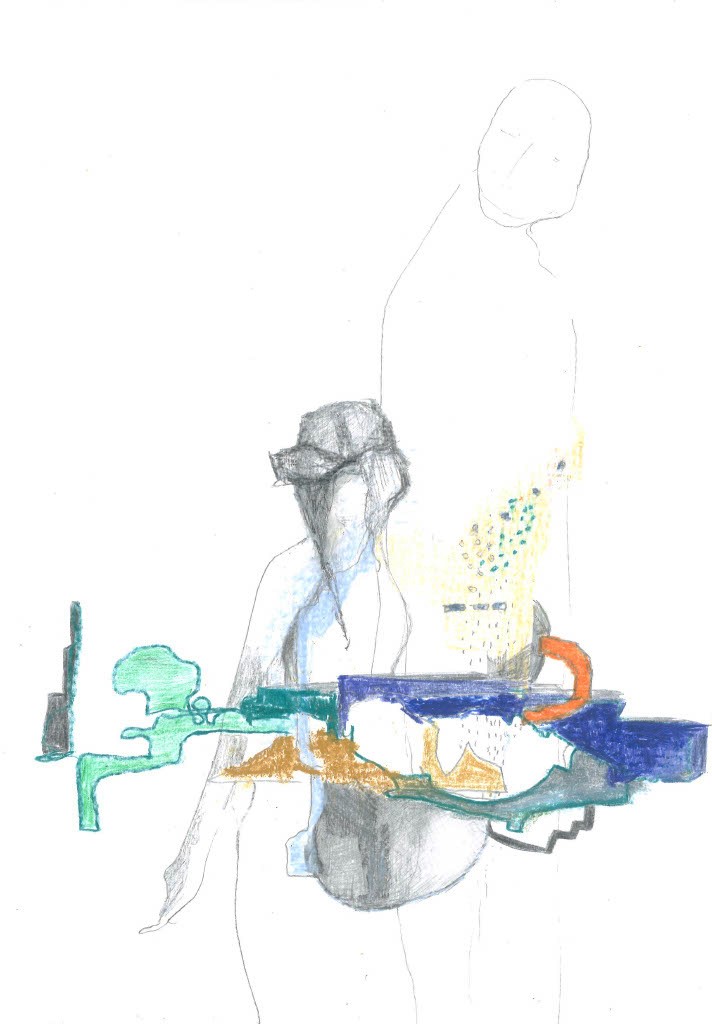 2021. Achter het gezicht. Studie. The world inside you. 29.7 x 42 cm. mixed media en aquarel.