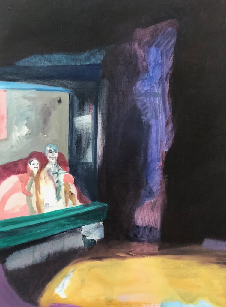 Theater van de wereld. 3. 40 x 60 cm. acryl en olie op linnen