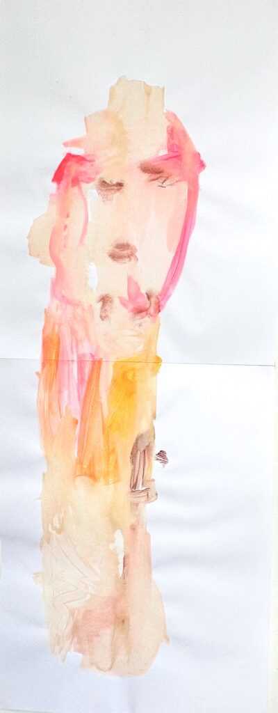 Project. Ruimte voor proces. 2024. 42 x 118 cm. acryl op papier