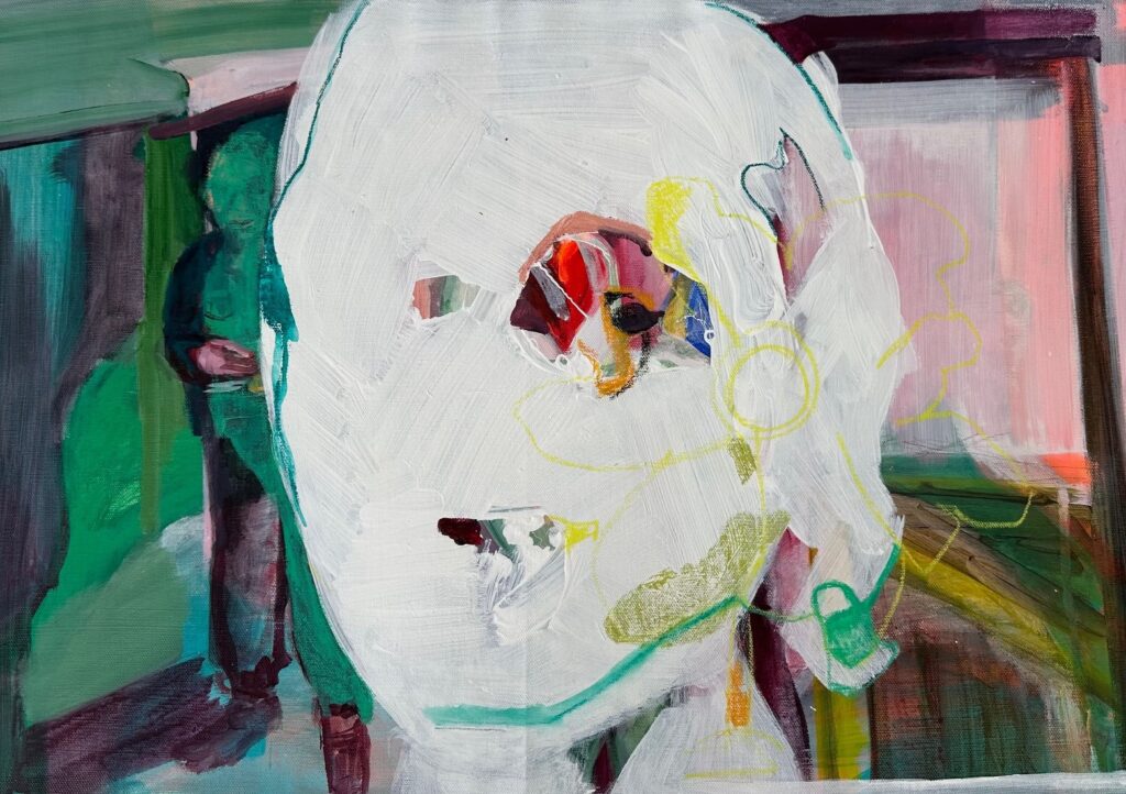 De sporen. 40 x 60 cm. acryl op canvas. 2020 – 2025