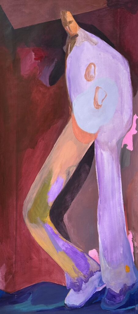 Ruimte voor het proces. De sporen. Het lef. 80 x 200 cm. acryl op linnen.